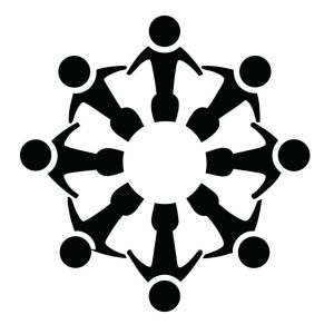 black-and-white-pictogram-group-people-unity-community-cooperation-symbol-vector